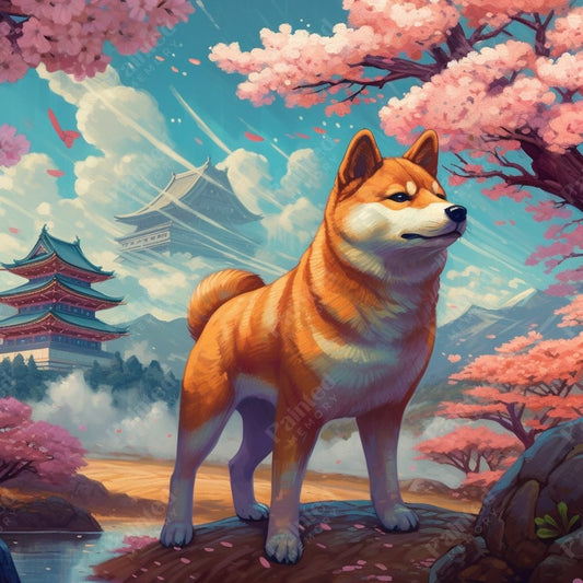 Adorable Shiba Inu- Diamond Kit - Painted Memory