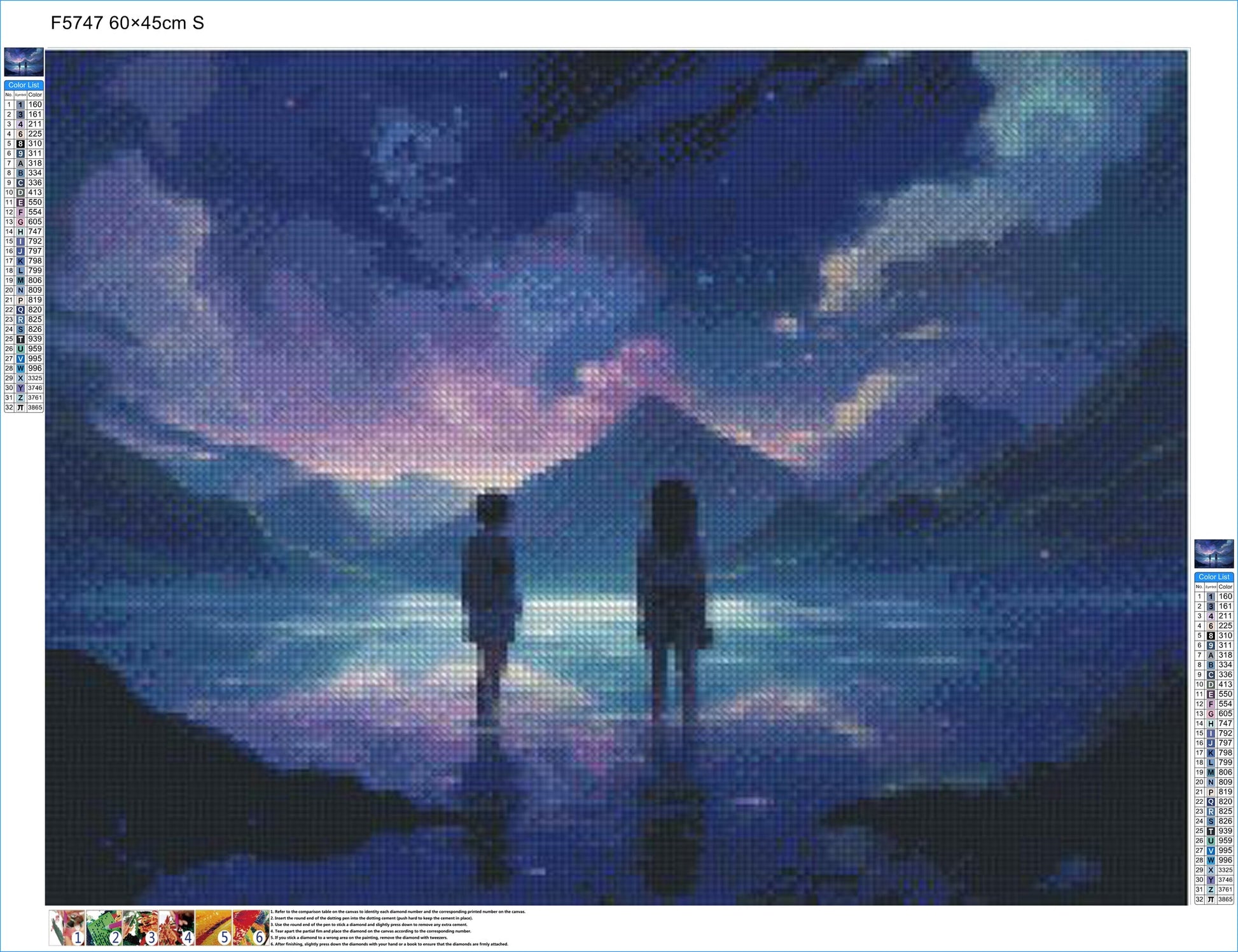 Couple's Horizon Gaze - Diamond Kit - Painted Memory