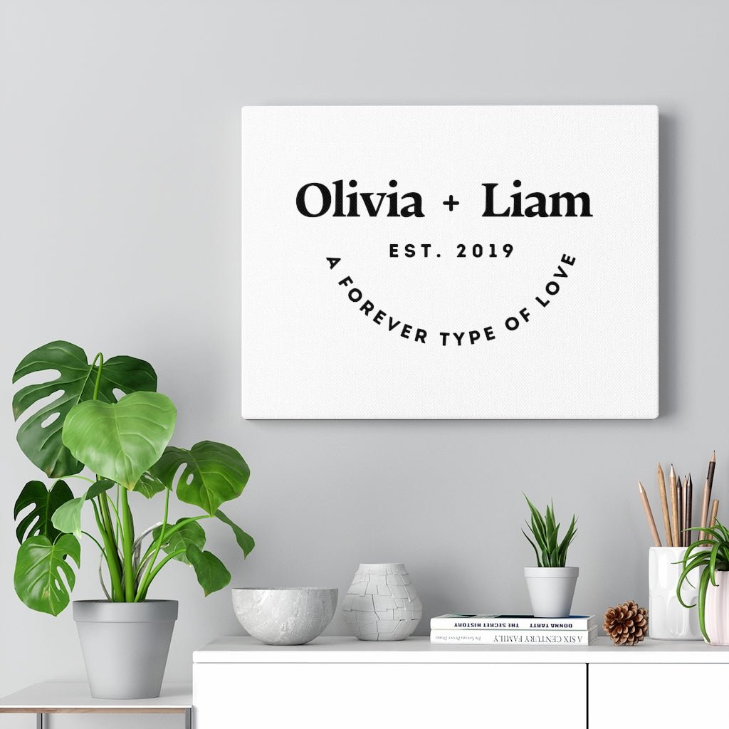 Custom Name & Date Canvas - Painted Memory