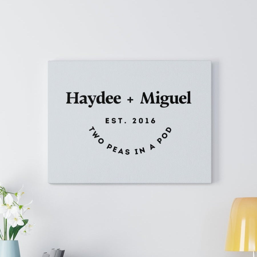 Custom Name & Date Canvas - Painted Memory