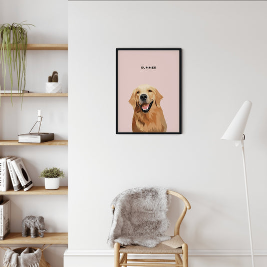 Custom Pet Portrait (Framed)