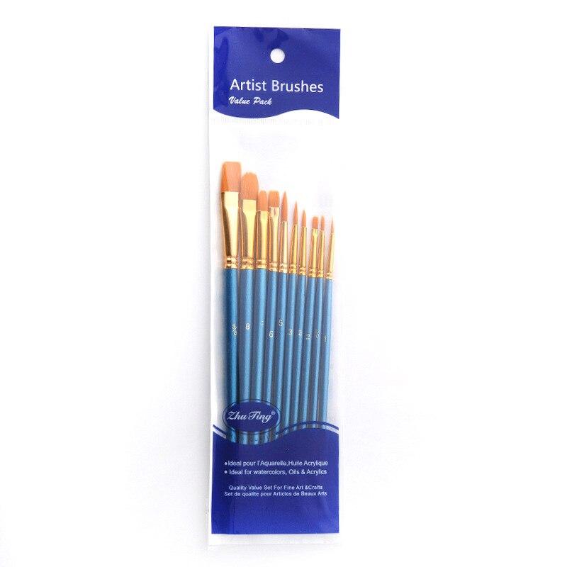 10pc Acrylic Brush Set