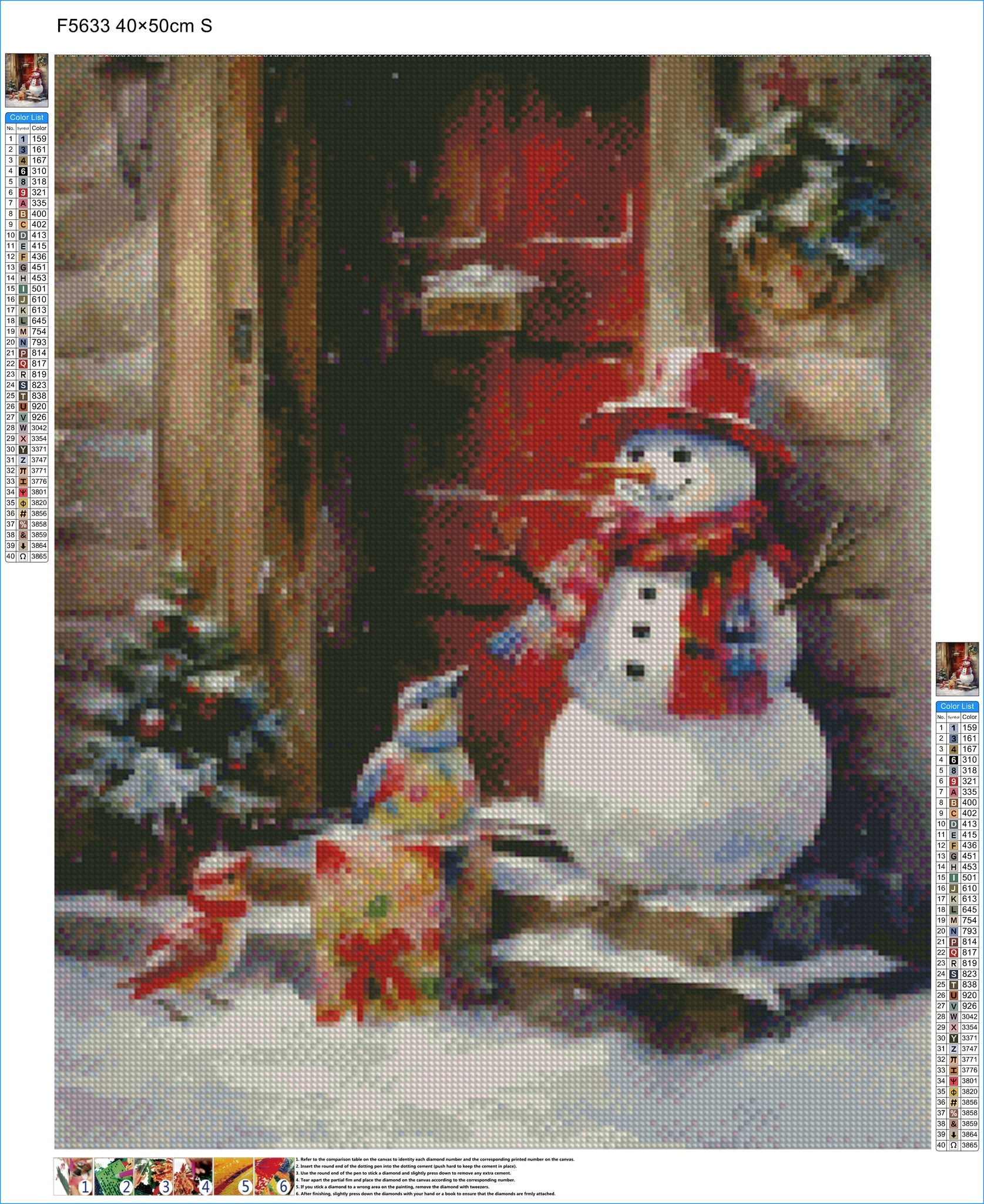 Fanciful Snowman - Diamond Kit - Painted Memory