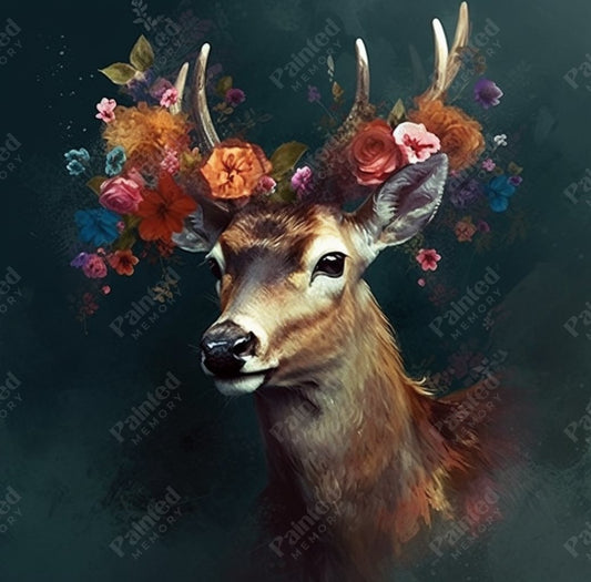 Floral Antler Beauty - Diamond Kit - Painted Memory