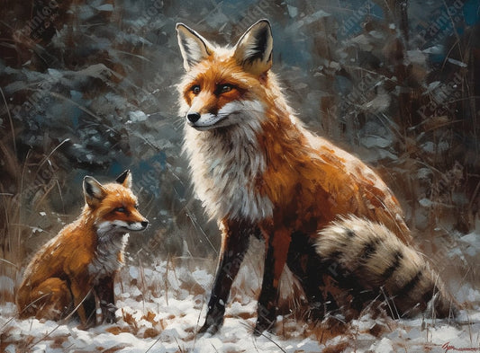 Foxy Motherly Love - Diamond Kit - Painted Memory