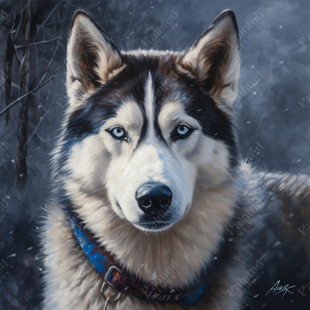 Glorious Siberian Husky- Diamond Kit - Painted Memory