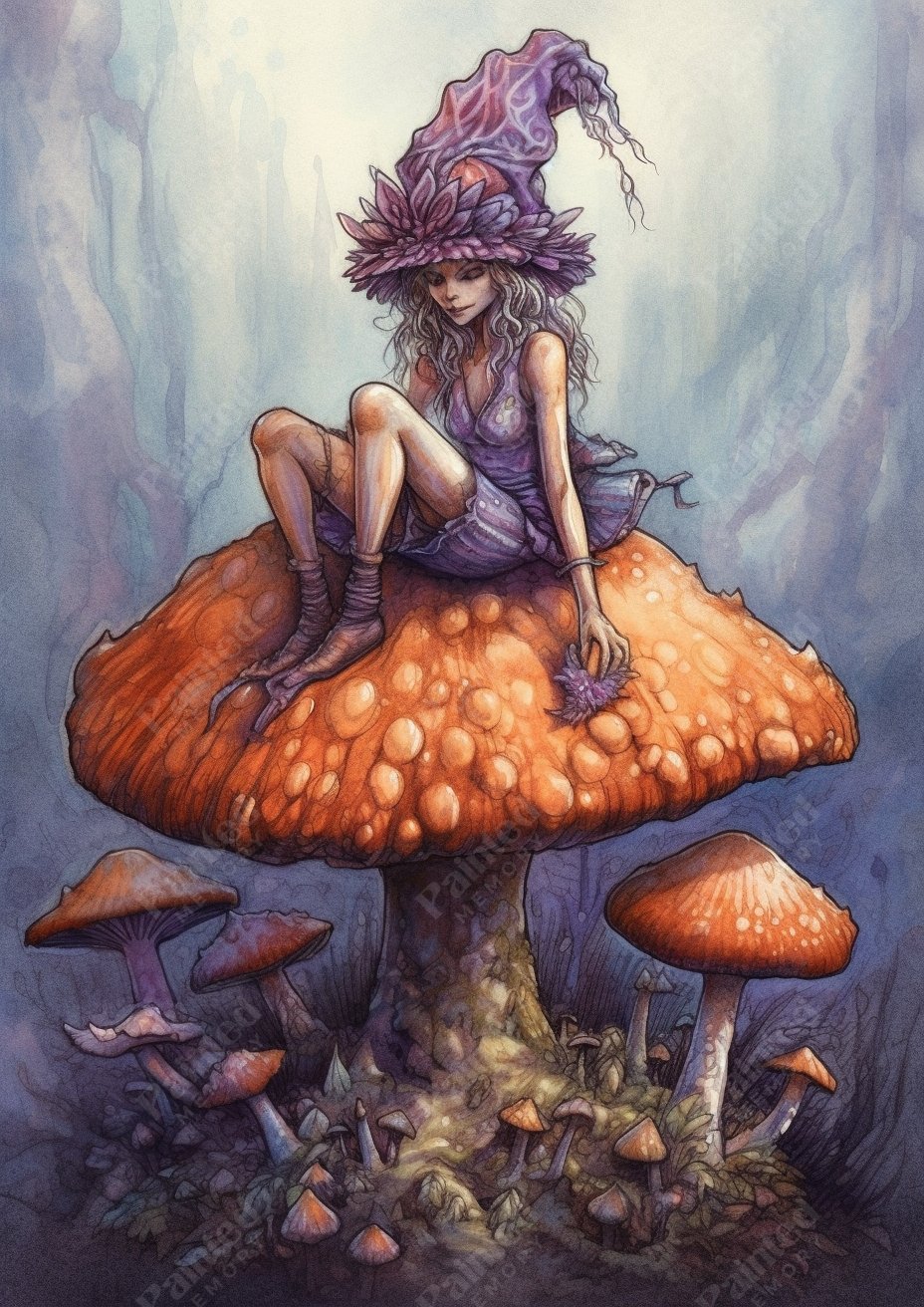 Magical Toadstool Nymph - Diamond Kit - Painted Memory