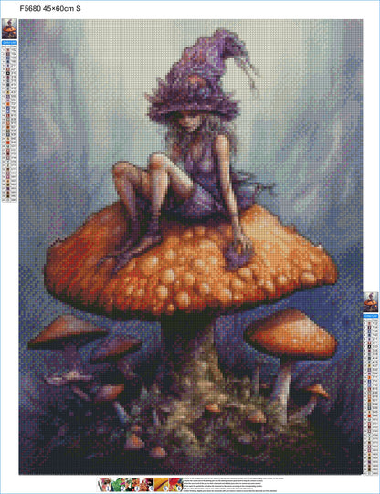 Magical Toadstool Nymph - Diamond Kit - Painted Memory