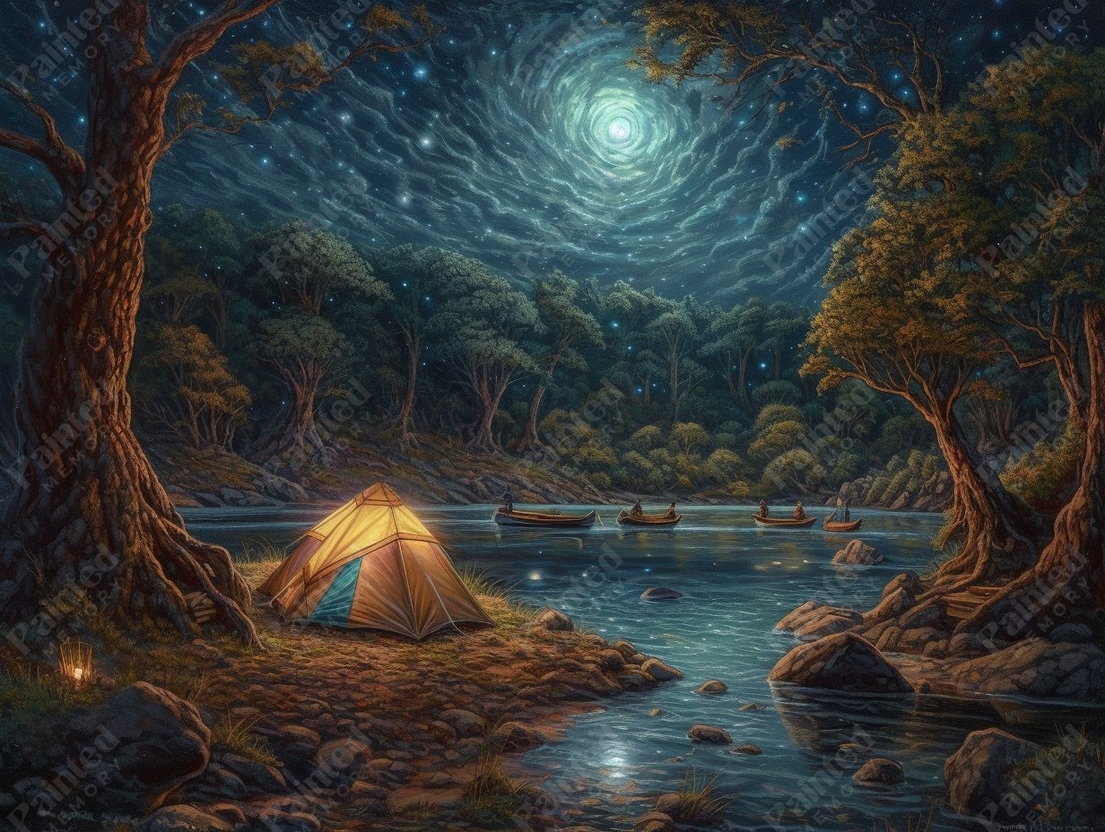 Moonlit Campsite - Diamond Kit - Painted Memory