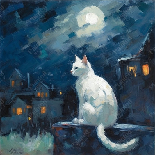 Mystic Stargazer Cat - Diamond Kit - Painted Memory