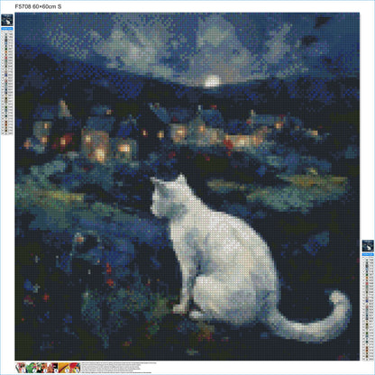 Mystical Twilight Cat - Diamond Kit - Painted Memory