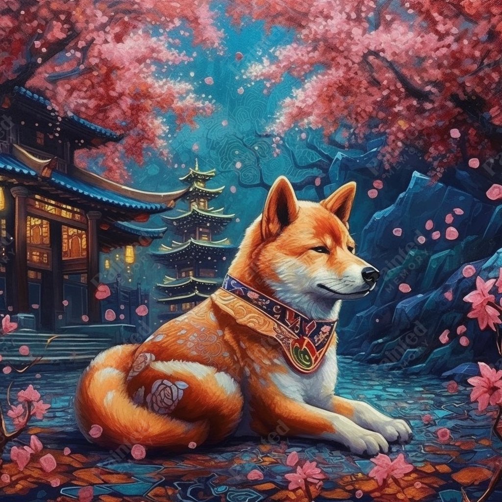 Palace Guard Shiba Inu - Diamond Kit - Painted Memory