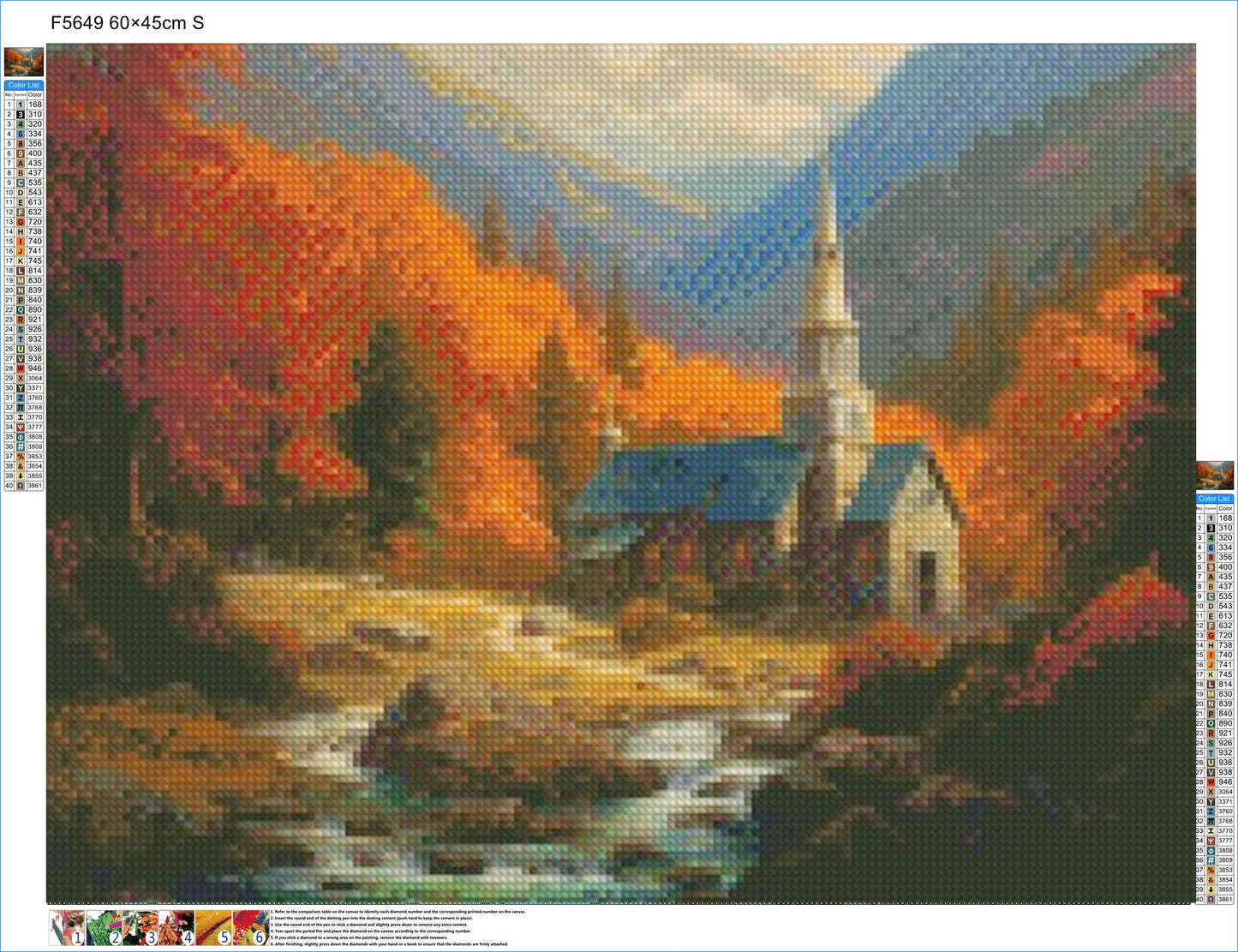 River by the Church - Diamond Kit - Painted Memory