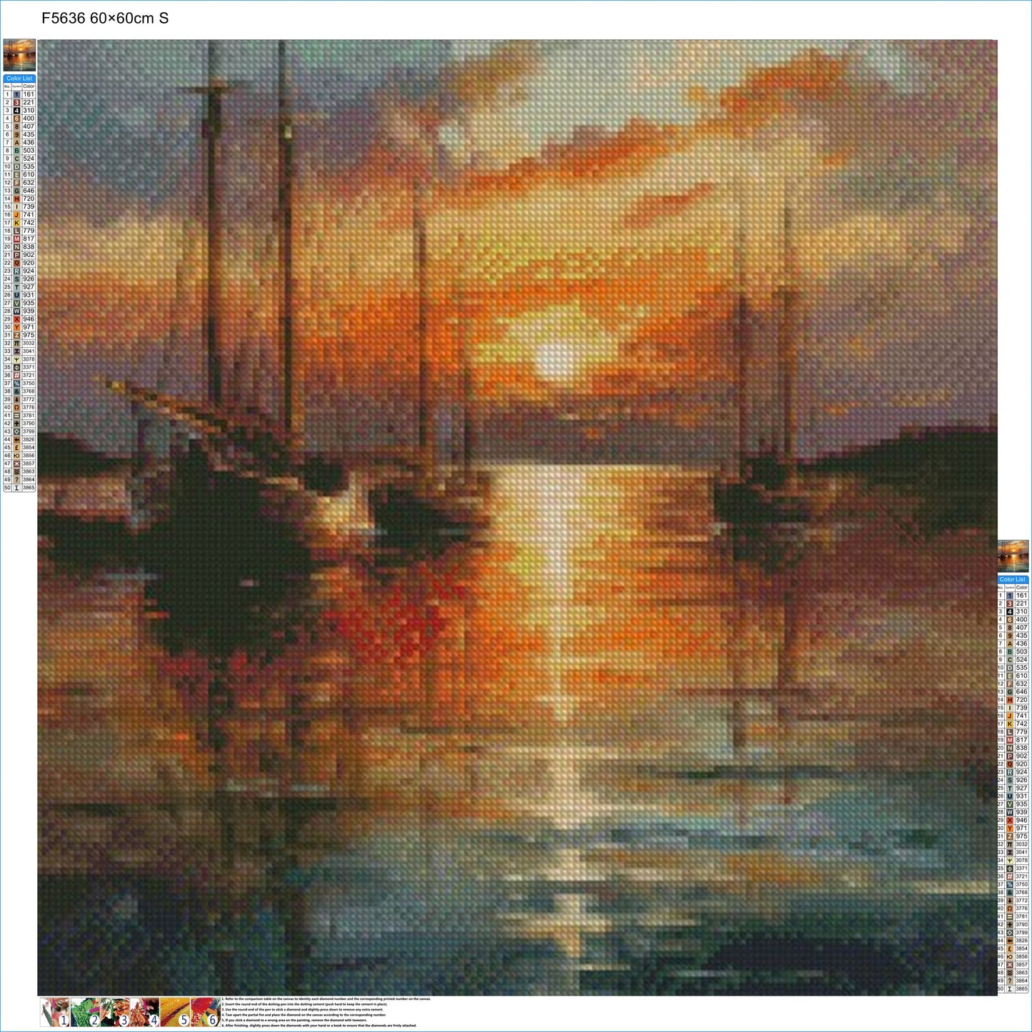 Sail in Sunset - Diamond Kit - Painted Memory