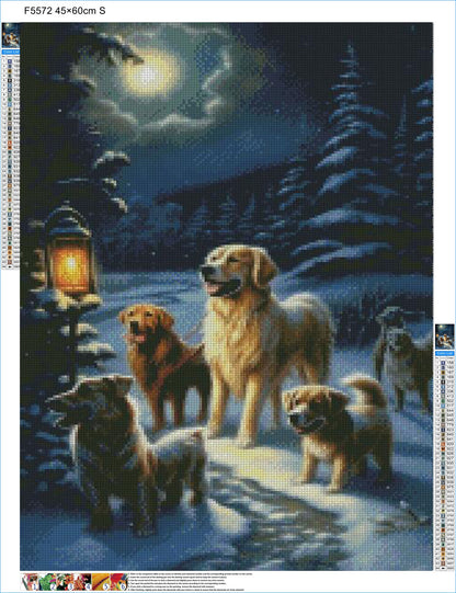 Snowy Canine Adventure - Painted Memory