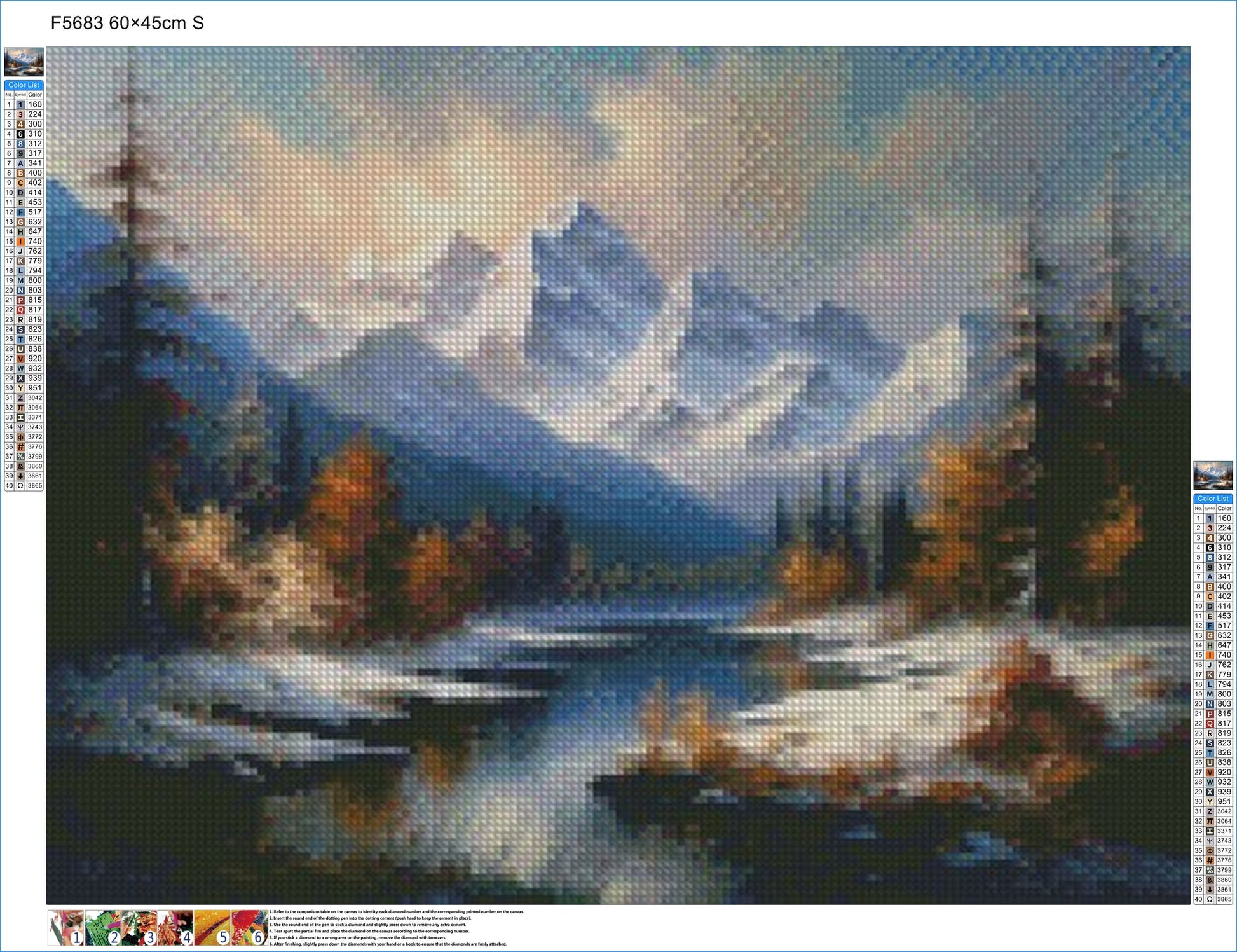 Snowy Mountain Bliss - Diamond Kit - Painted Memory