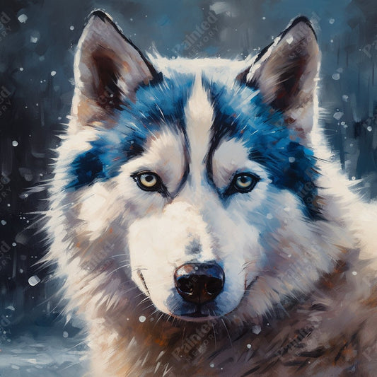 Striking Eyes Siberian Husky - Diamond Kit - Painted Memory