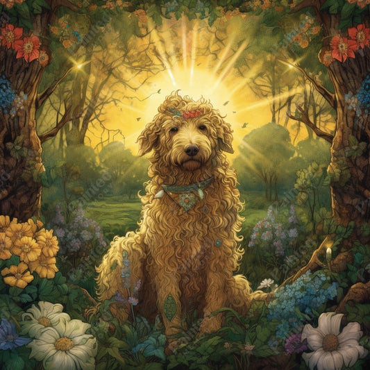 Sunshine Goldendoodle - Diamond Kit - Painted Memory