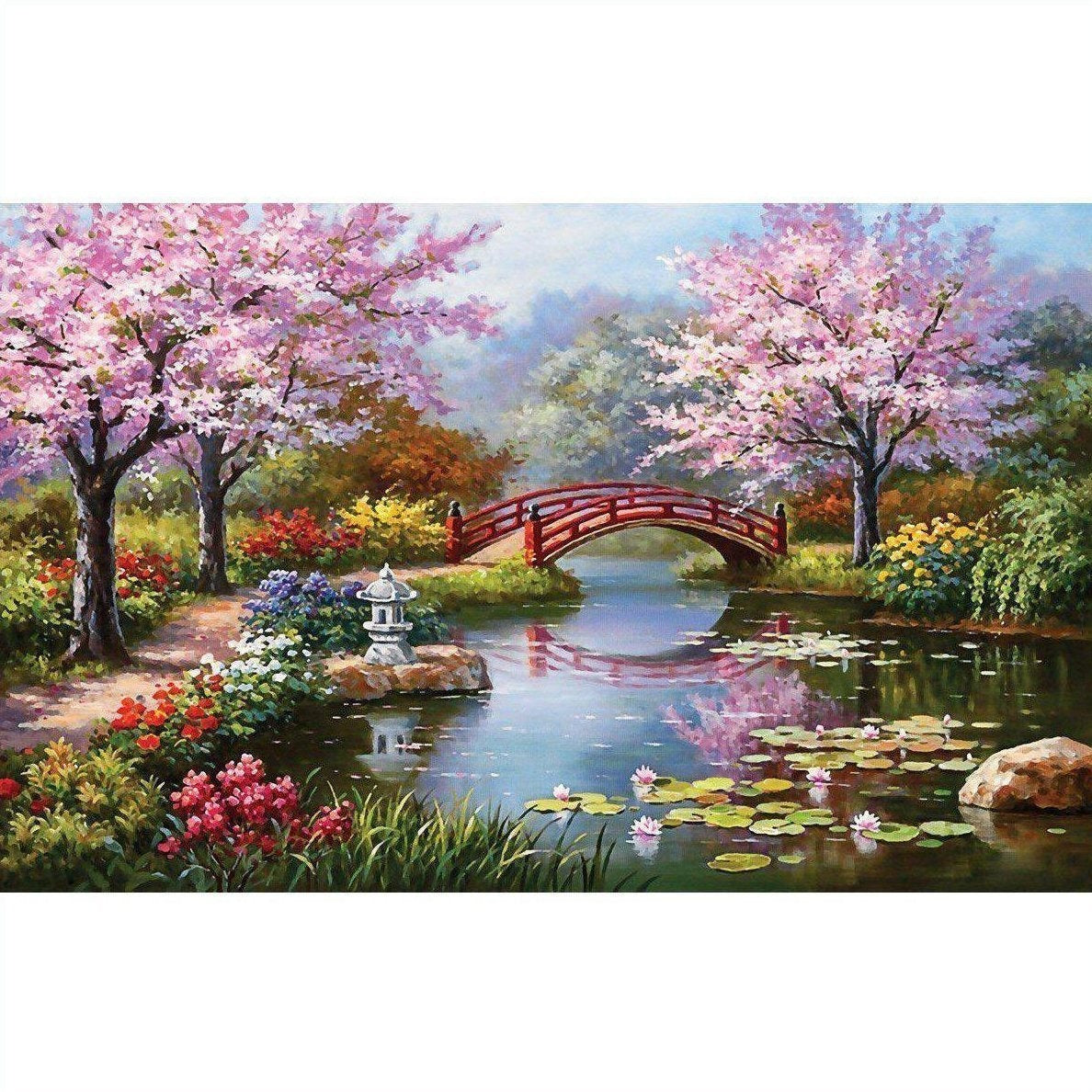 Tranquil Japanese Garden Diamond Painting - Painted Memory